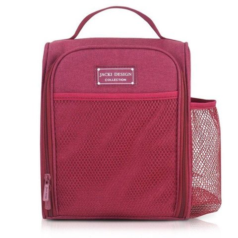 Conjunto Bolsa Térmica C- Bolsos e Pote de Marmita, Garrafa 430 Ml e Porta Talheres Vinho