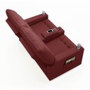 Ver imagem 7 de Poltrona do Papai Reclinável Cinema 2 Lugares Manual Baú Usb Haifa F05 Facto Vermelho - Lyam Decor