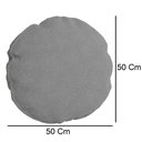 Ver imagem 4 de Kit 2 Almofadas Bolacha Redonda Cookie Boucle Cinza Escuro