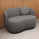 Ver imagem 2 de Kit 2 Almofadas Bolacha Redonda Cookie Boucle Cinza Escuro