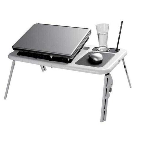 Mesa para Notebook com 2 Coolers Portátil Dobrável Até 15,4 Polegadas