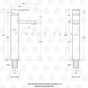 Ver imagem 6 de Torneira para banheiro Misturador Monocomando Alta Madeira Pingoo.casa - Cromado