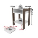 Ver imagem 3 de Mesa de Cabeceira Multimóveis Cr35003 Branca/nogal