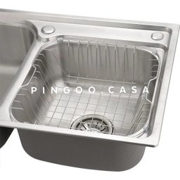Cuba para Cozinha Pia Dupla com Acessórios Ticunas e Torneira Misturador Monocomando Gourmet Munim - 3