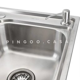 Cuba para Cozinha Pia Dupla com Acessórios Ticunas e Torneira Misturador Monocomando Gourmet Munim - 4