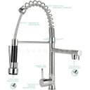 Ver imagem 5 de Cuba para Cozinha Pia Dupla com Acessórios Ticunas e Torneira Misturador Monocomando Gourmet Munim