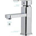 Ver imagem 5 de Torneira para banheiro cascata Misturador Monocomando Baixa Madeira Pingoo.casa - Cromado