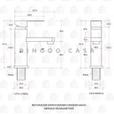 Ver imagem 6 de Torneira para banheiro cascata Misturador Monocomando Baixa Madeira Pingoo.casa - Cromado