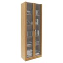 Ver imagem 5 de Armario Multiuso 2 Portas Vidro 171x60 Cm Am3112 Amendoa Tecno Mobili