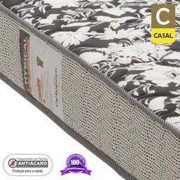 Colchão Casal Ortobom Ultra Resistente D26 Preto/Branco 138x188x17 - 2