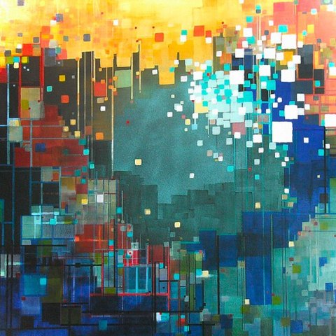 The Color Of Hope Canaleta 80x80cm Preta