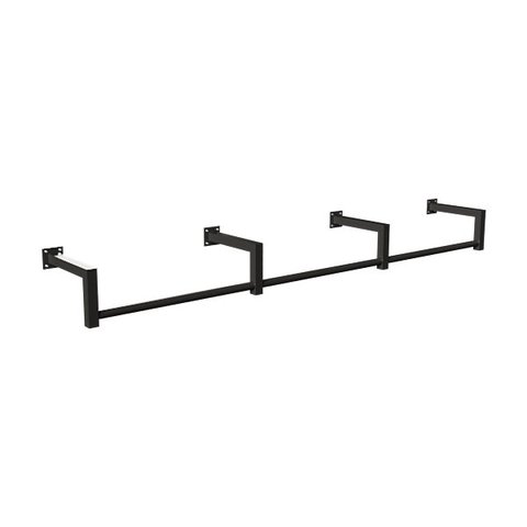 Arara De Parede Para Loja Modelo em L Premium Leve Comac - 8 Tamanhos Preto 225 cm