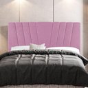 Ver imagem 6 de Cabeceira Cama Box Casal Dublin 140cm Suede Rosa - Abmaza
