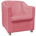 Ver imagem 1 de Poltrona Decorativa Tillak Tilla em Suede para Sala de Estar, Consultório e Recepção - Rose