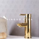 Ver imagem 2 de Torneira para banheiro cascata Misturador Monocomando Baixa Xingu Pingoo.casa - Dourado