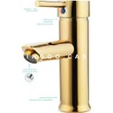 Ver imagem 5 de Torneira para banheiro cascata Misturador Monocomando Baixa Xingu Pingoo.casa - Dourado