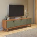 Ver imagem 1 de Rack Kappesberg 3 Portas Canela/verde Frevo 180cm