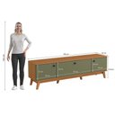 Ver imagem 3 de Rack Kappesberg 3 Portas Canela/verde Frevo 180cm