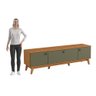 Rack Kappesberg 3 Portas Canela/verde Frevo 180cm - 9