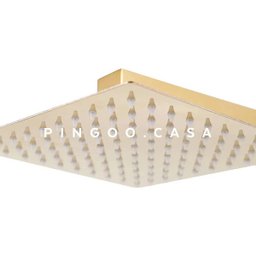 Ducha Chuveiro Inox 20cm com Braço 40cm Mundaú Pingoo.casa - Dourado - 3