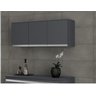 Armário de Cozinha Aéreo Andréia 120cm Cinza - AJL Móveis - 1