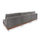 Ver imagem 3 de Sofá 4 Lugares Luxo Modulado Linho Cinza Médio 2,80m Chaise Lado Esquerdo