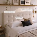 Ver imagem 2 de Cabeceira King Estofada Serena Capitonê 193 cm - Linho Off White