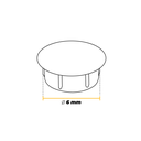 Ver imagem 3 de Tapa Furo Interno 06mm Preto 1000 peças