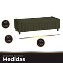 Ver imagem 5 de Calçadeira Baú Casal King Size Estofada Alicia Veludo Chocolate