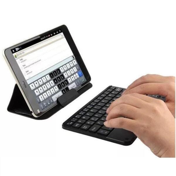 Mini Teclado Sem Fio com Bluetooth para Tablet - Preto - 2