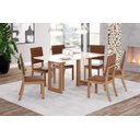 Ver imagem 2 de Mesa Jantar Yara 160 6 Cadeiras Milla Plus Caramelo - Henn