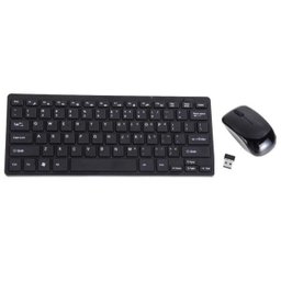 Kit Mini Teclado E Mouse Wireless Slim Plug Play 2.4ghz - Preto - 1