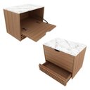 Ver imagem 4 de Gabinete Banheiro 1 Porta 1 Gaveta 60Cm Suspenso Multimóveis Vcr10091 Amêndoa/Amêndoa/Mármore