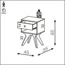 Ver imagem 3 de Mesa de Cabeceira Retro Cor Freijo - 57181