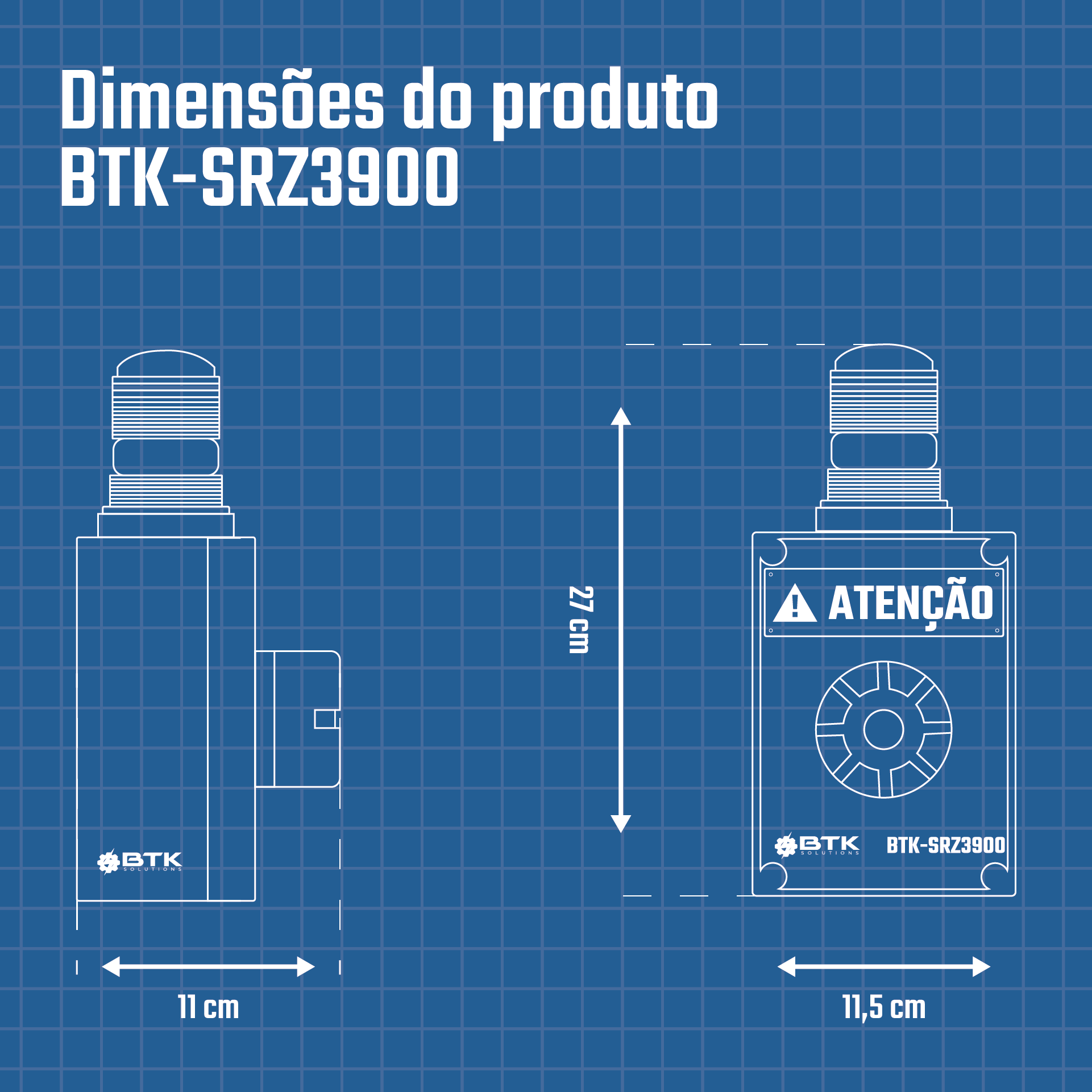 Conjunto Audiovisual de Alerta Btk-srz3900 Sinalizador de Atenção Máquinas / Equipamentos Aviso Pont - 2