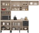 Ver imagem 2 de Cozinha Modulada Compacta Firenze - Avena Grafite com 04 Peças