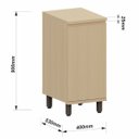 Ver imagem 4 de Balcão para Cozinha 40 Cm 1 Porta Mdf/mdp Aurora Carvalho