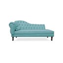 Ver imagem 1 de Recamier Divã Juliana 185cm com Strass - Direita Suede: Azul Turquesa