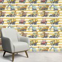 Ver imagem 3 de Papel de Parede Infantil Caminhões-60x300cm