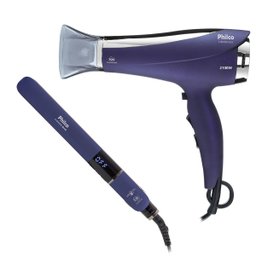 Kit Philco Secador PSC08AZE e Prancha PPR06AZE Chrome Blue 127V - 1