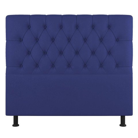 Cabeceira Cama Box Solteiro Nice 90cm Suede Azul - Abmaza