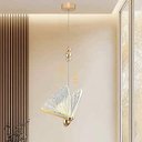 Ver imagem 2 de Pendente Borboleta de Cristal Dourado - Iluminação LED Minimalista