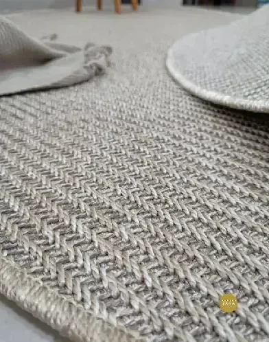 Ver imagem 5 de Tapete Sisal Sintetico Egípcio Redondo Bege 1625r Redondo 1,00m