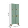 Armário Paneleiro de Aço 6 Portas Verde Bella Bertolini - 2