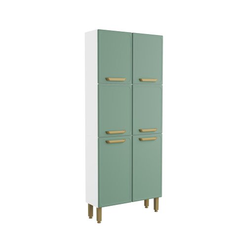 Armário Paneleiro de Aço 6 Portas Verde Bella Bertolini