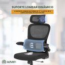 Ver imagem 4 de Cadeira Escritório Ergonômica B500 Luvinco Cor Preto com Suporte Lombar Estofado Mesh