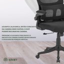 Ver mais imagens de Cadeira Escritório Ergonômica B500 Luvinco Cor Preto com Suporte Lombar Estofado Mesh