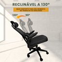 Ver imagem 5 de Cadeira Escritório Ergonômica B500 Luvinco Cor Preto com Suporte Lombar Estofado Mesh