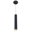 Ver imagem 1 de Pendente Tubo Cilindro 50cm 1xgu10 em Madeira - Preto