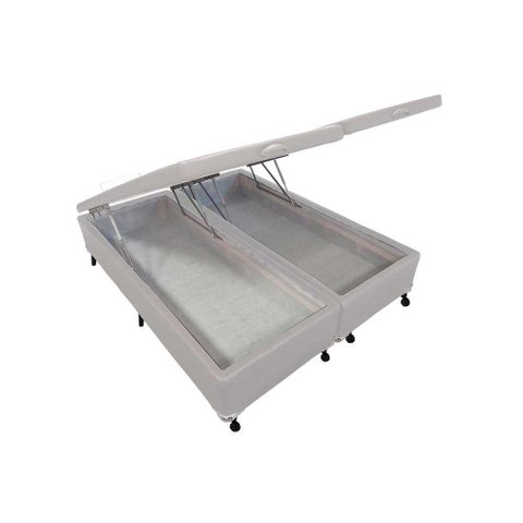 Cama Box Baú King Courano White New (193x203x35) - Castor